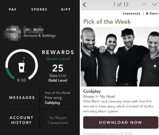 Starbucks Coldplay