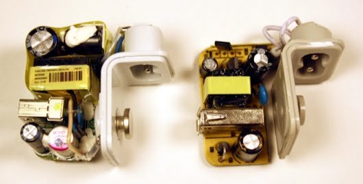 caricabatterie originale vs falso