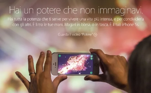 Hai un potere che non immaginavi, Apple localizza in italiano l'ultimo spot per l'iPhone 5S 1 spot iPhone 5S
