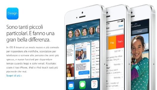 Apple localizza in italiano le pagine di iOS 8 e OS X Yosemite 1 iOS 8 pagina