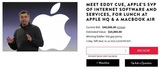 Anche Eddy Cue va all'asta, ma si porta un MacBook Air 1 Eddy Cue asta