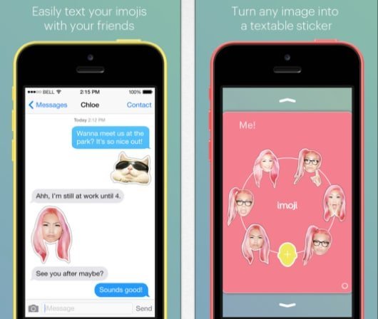 Imoji, l'app che vi trasforma in uno sticker da inviare agli amici 1 Imoji