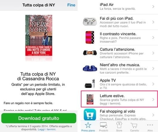 Apple regala il libro Tutta colpa di New York 1 Tutta colpa di New York