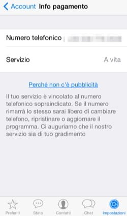 WhatsApp abbonamento