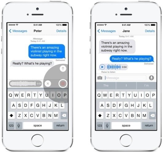 I messaggi testuali saranno sorpassati da quelli vocali? 1 iOS 8 messaggi