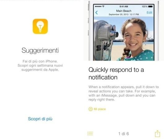 suggerimenti iOS 8