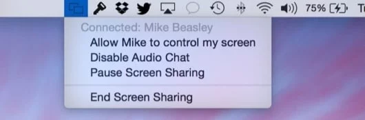 OS X Yosemite condivisione schermo