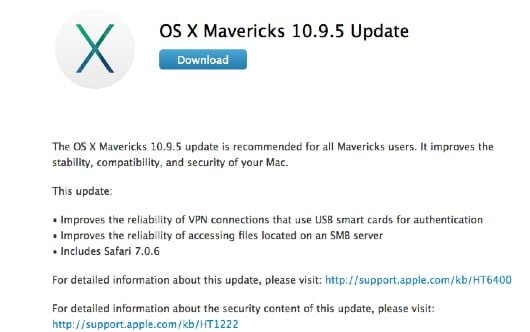 OS X Mavericks 10.9.5