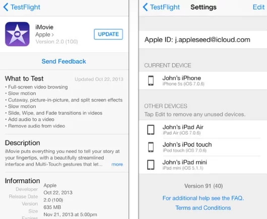 Disponibile l'app TestFlight e altre novità per sviluppatori 1 TestFlight