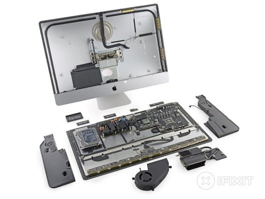 Apple brevetta un materiale plastico che non si incendia e non inquina 1 iMac Retina smontato