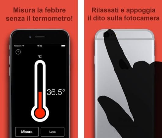 Misura febbre e temperatura, un'app che vi fa da termometro 1 Misura febbre e temperatura