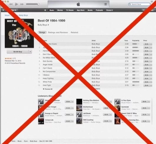 Apple elimina gli album musicali razzisti in iTunes Store 1 album razzisti