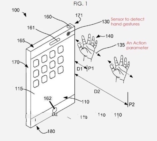 Apple brevetta un sensore per iPhone per le gesture con le mani 1 brevetto sensore gesture