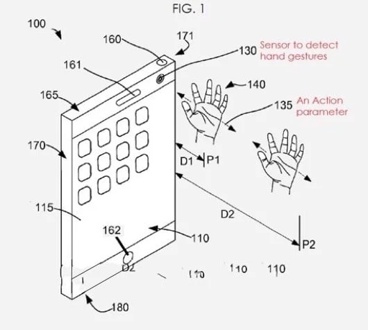 Apple brevetta un sensore per iPhone per le gesture con le mani 1 brevetto sensore gesture