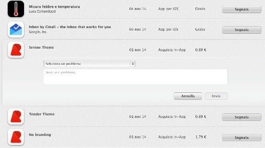 diritto recesso App Store