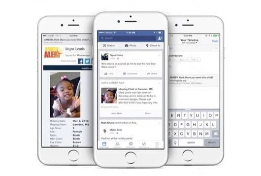 Facebook integra Amber, un servizio per cercare i bambini scomparsi 1 Facebook Amber