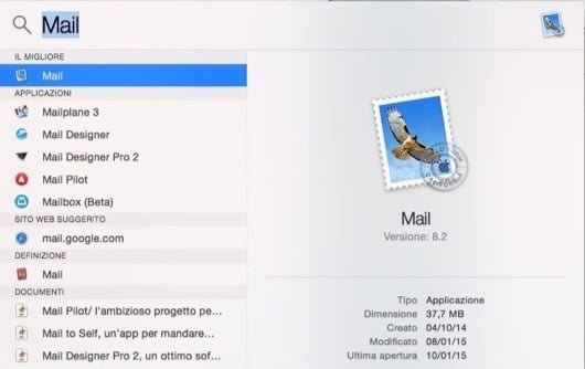 Un bug di Spotlight potremme mandare dati agli spammer di email 4 Spotlight Mail