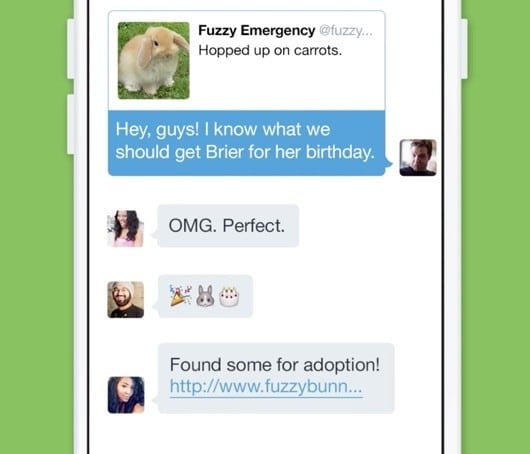 Twitter messaggi gruppo