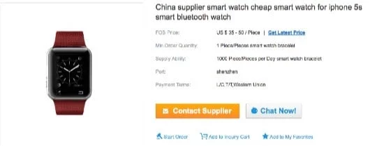 Alibaba vende già il clone dell'Apple Watch 1 clone Apple Watch