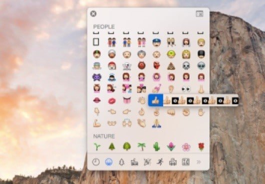 OS X 10.10.3 emoji