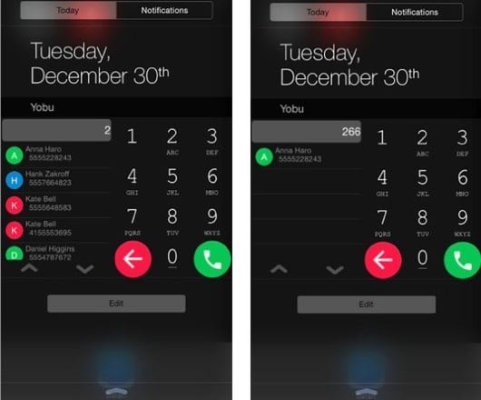 YoBu, un widget con il tastierino numerico per iPhone 1 YoBu