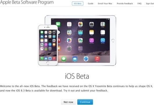 iOS beta pubblica