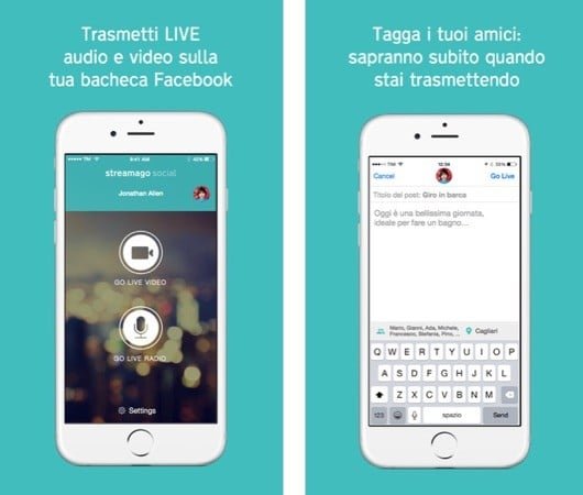 Streamago Social, l'app per fare uno streaming video direttamente su Facebook 1 Streamago Social