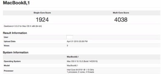 benckmark MacBook 2015