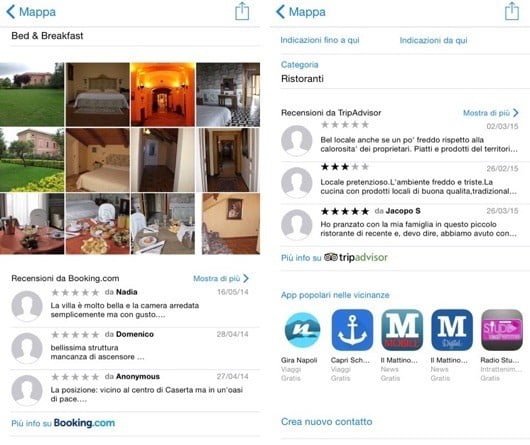 recensioni mappe Apple