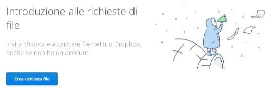 Dropbox richiesta file