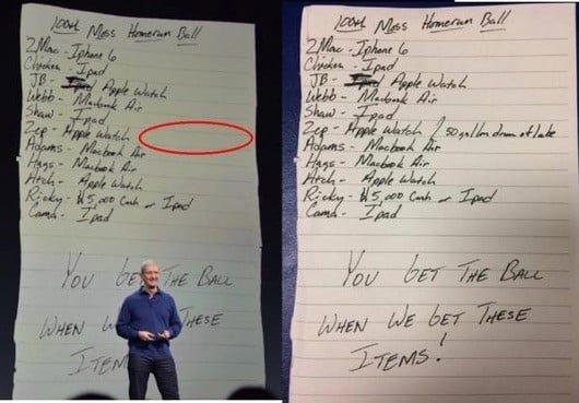 Tim Cook lista