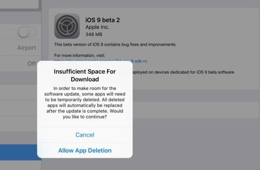 iOS 9 aggiornamenti