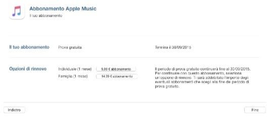 Come disattivare il rinnovo automatico di Apple Music
