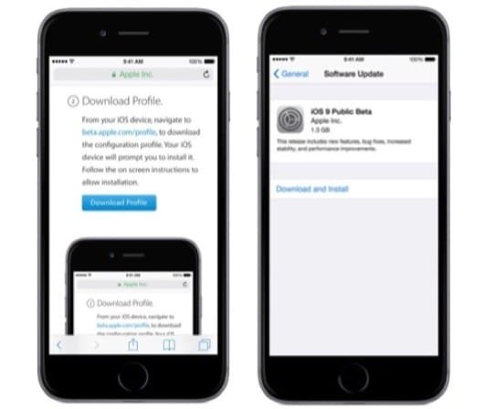 iOS 9 beta pubblica