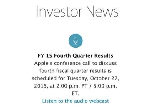 IV trimestre fiscale: Apple vede un fatturato del +22% 1 Q4 2015
