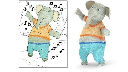Disney ha realizzato un sistema per colorare le figure in 3D 1 Disney disegni 3D