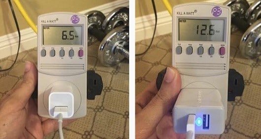 consumo caricabatterie