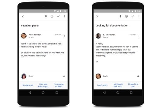Smart Reply, la tecnologia di Google per rispondere in automatico alle email 1 Smart Replay Google