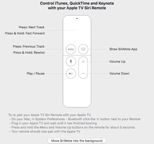 SiriMote, un'app per usare il Siri Remote nel Mac 1 SiriMote