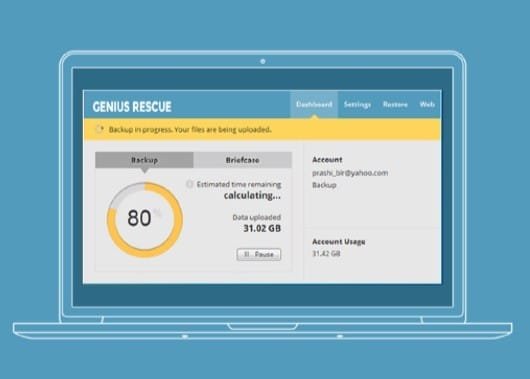 Genius Rescue, il backup on line con 2 TB a vita per 49 $ 1 Genius Rescue