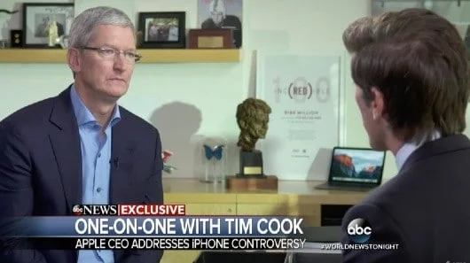 Tim Cook: renderemo iOS ancora più sicuro di adesso 1 Tim Cook ABC