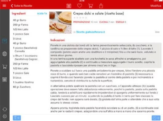 Gestore ricette di Paprika, un'app per iPad per gestire le ricette 1 Gestore ricette di Paprika