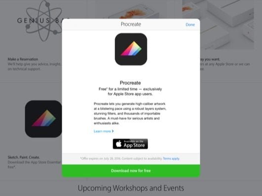 Apple regala l'app Procreate per disegnare negli iPhone e iPad 1 Procreate