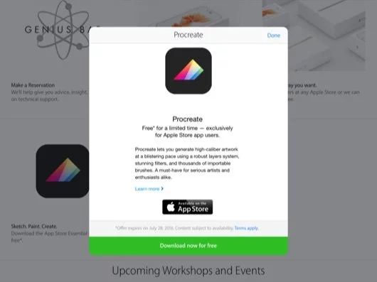 Apple regala l'app Procreate per disegnare negli iPhone e iPad 1 Procreate