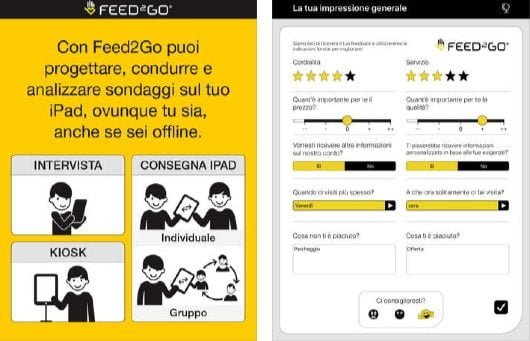 Feed2Go, un'app per raccogliere feedback presso i tuoi clienti 1 Feed2Go