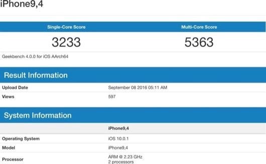 Benchmark iPhone 7 Plus