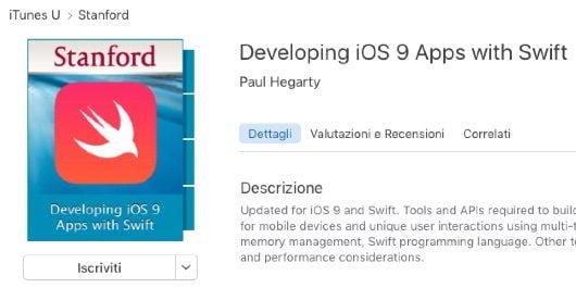 corso Stanford Swift