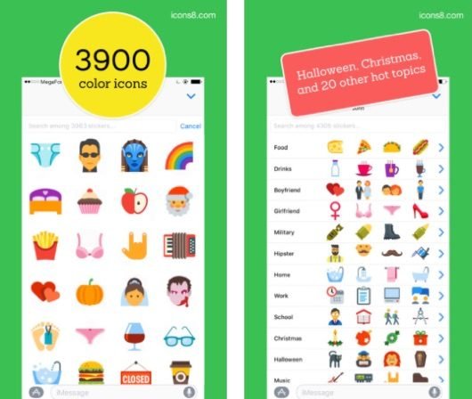Icons8, un pacchetto di 3.900 adesivi gratuiti per iMessage 1 Icons8