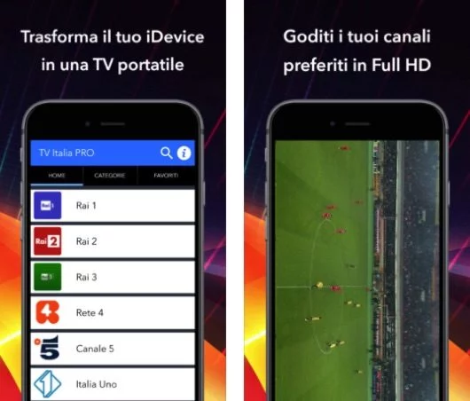 TV Italia Pro, un'app fatta bene per vedere la TV da iPhone e iPad 1 TV Italia Pro