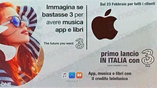 Da domani si potrà usare il credito 3 Italia per comprare nell'App Store 1 3 Italia App Store